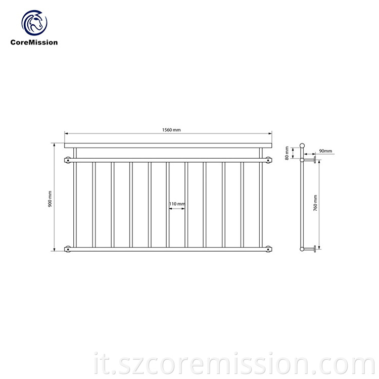 Popular Balcony Stainless Steel Railing Design